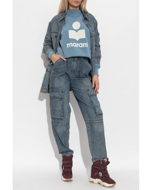 Isabel Marant Blue "Nayla" Cargo Jeans