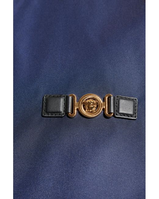 Versace Blue Hooded Jacket for men