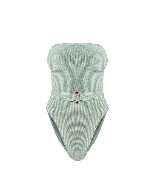 Bondeye Green One-Piece Swimsuit "Belt Fane"