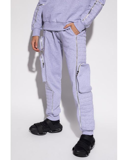 Balmain Cotton Sweatpants With Pockets in Grey (Gray) for Men - Lyst