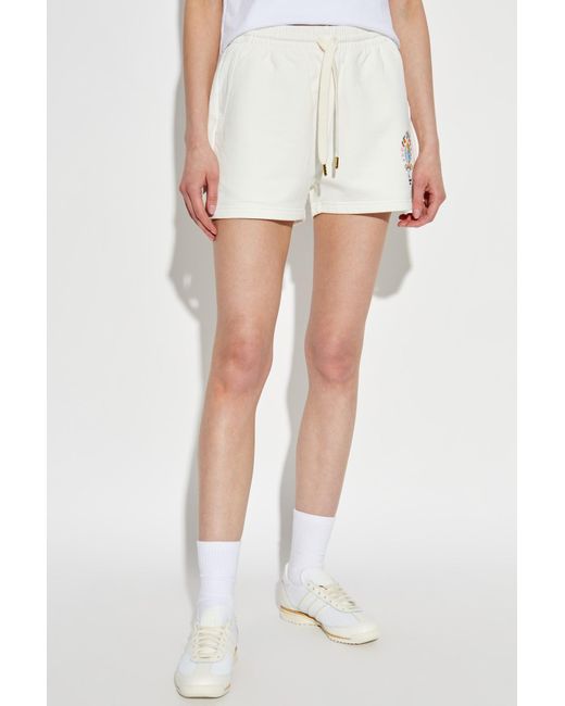 Casablanca White Logo Shorts