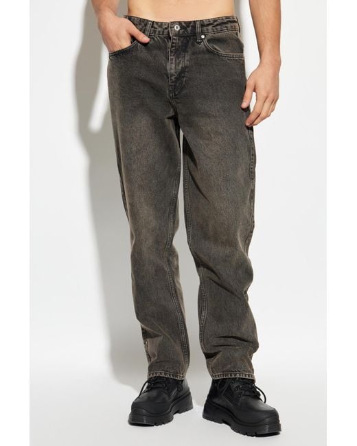 Represent Black Jeans With Sewn-In Zippers for men