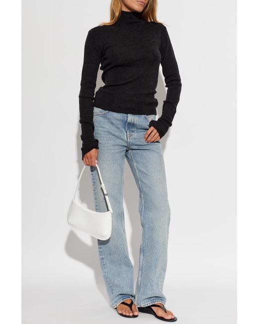 Ganni Black Wool Turtleneck