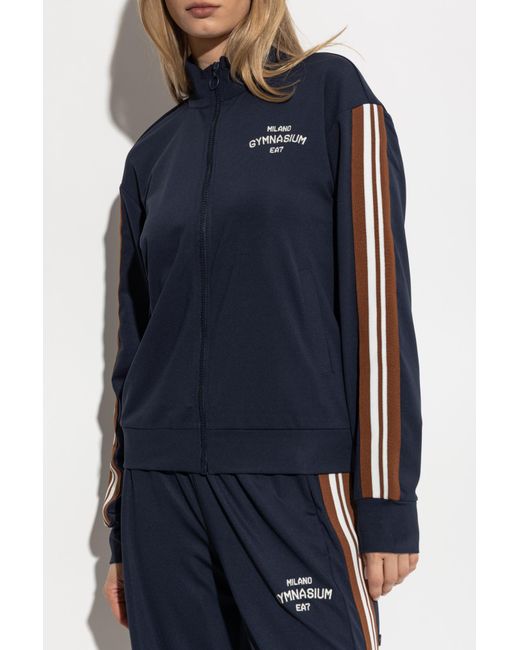 EA7 Blue Sweatshirt With Embroidered Logo