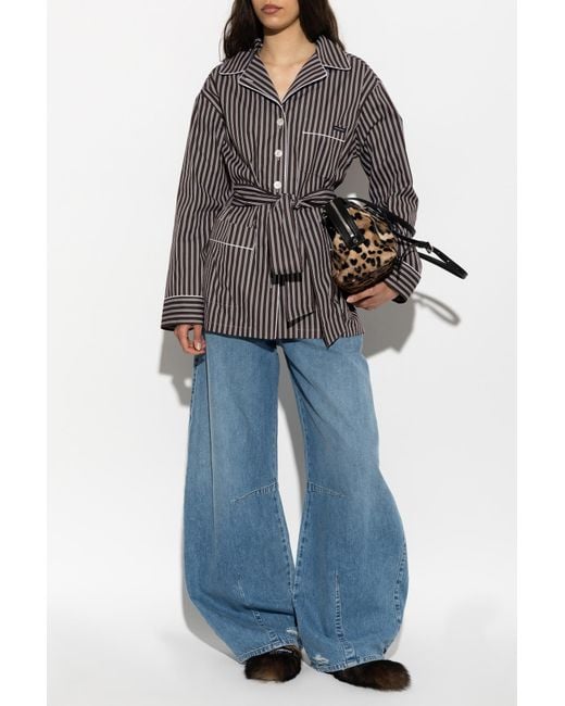 Dolce & Gabbana Black Striped Shirt