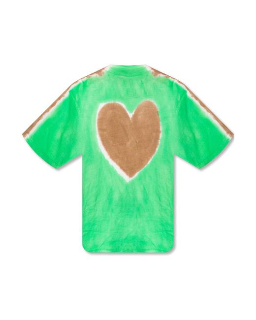 Acne Green Tie-dye T-shirt