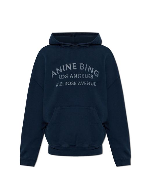 Anine Bing Blue "Harvey" Sweatshirt