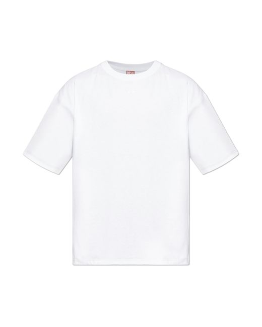DIESEL White T-Shirt 'T-Lucien-Ihbi' for men