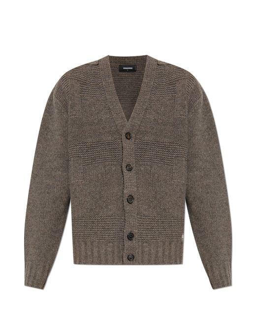 DSquared² Natural Wool Cardigan for men