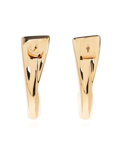 Jacquemus White Asymmetric Earrings