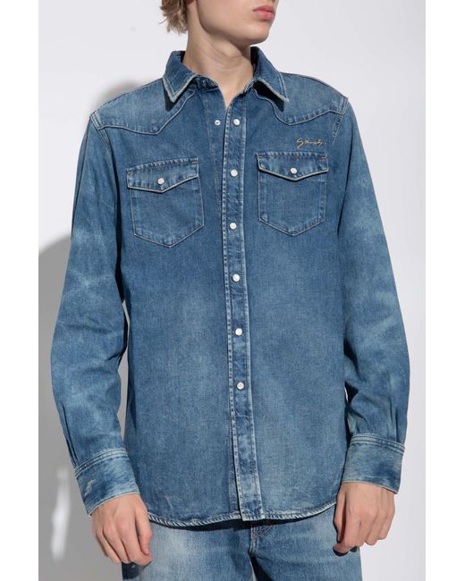 Givenchy Blue Denim Shirt for men