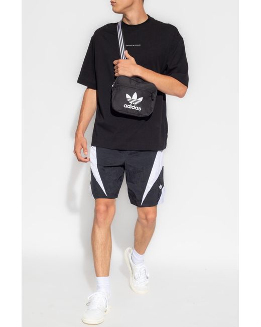 Adidas Originals Black Shorts With Logo for men