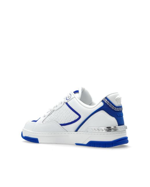Versace Blue Sports Shoes With Logo for men