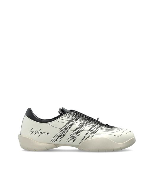 Y-3 White 'Regu Embroidery' Sports Shoes