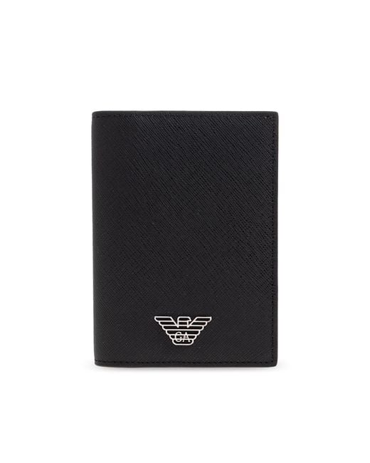 Emporio Armani Black Card Case With App for men