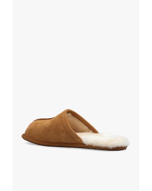 Ugg Brown 'Scuff' Suede Slippers for men