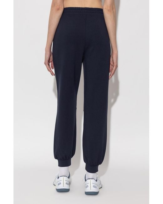 EA7 Blue Sweatpants With Ribbed Cuffs