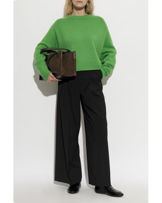 Lisa Yang Green Cashmere Sweater 'Karine'