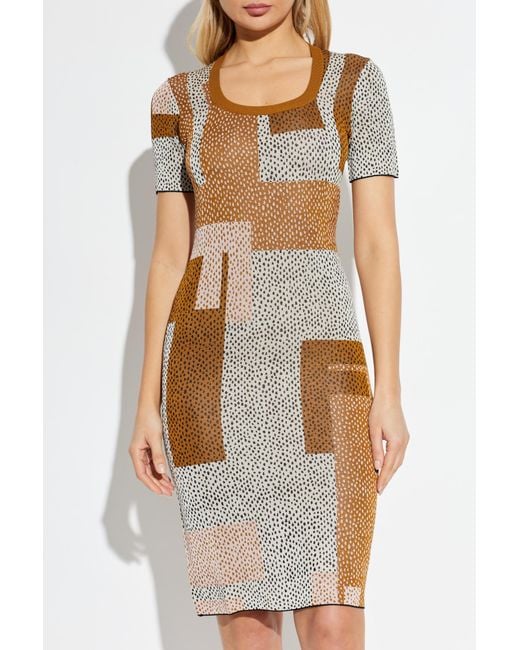 Fendi Brown Patterned Dress