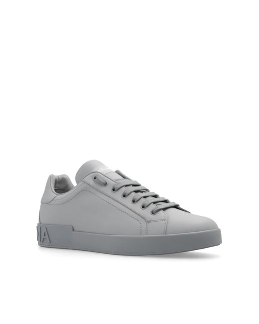 Dolce & Gabbana Gray ‘Portofino’ Sneakers for men