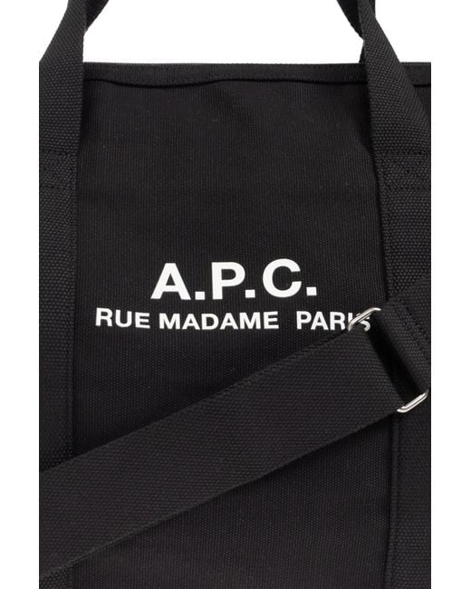 A.P.C. Black Shopper Bag for men