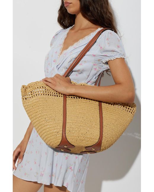 Ulla Johnson Natural "Marina Raffia Tote" Bag