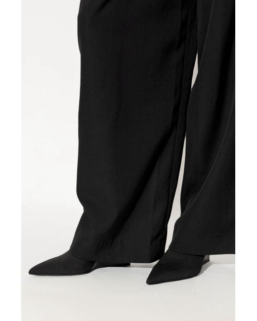 Balmain Black Wedge Ankle Boots