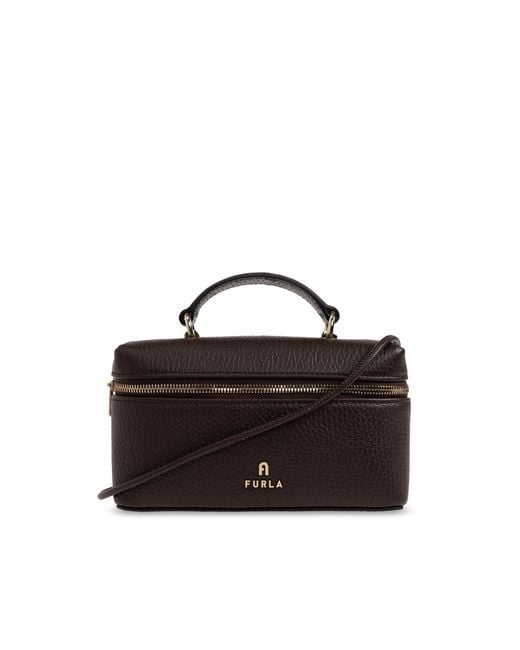 Furla Brown 'Camelia Micro' Leather Bag