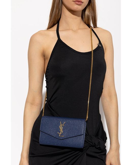 Saint Laurent uptown Shoulder Bag in Blue Lyst