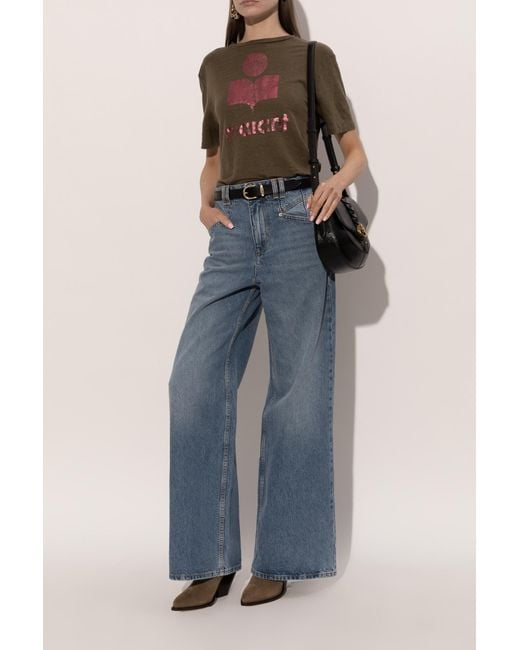 Isabel Marant Brown Suede Heeled Ankle Boots 'Leyane'