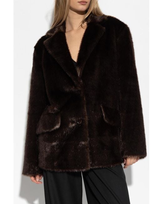 Stand Studio Black "Evyn" Faux Fur