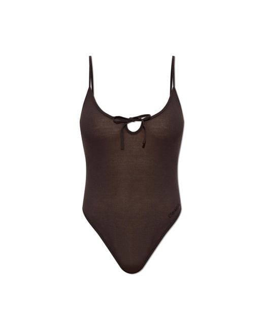 DSquared² Brown Bodysuit With Straps