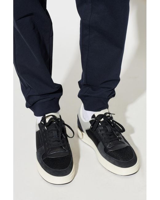Emporio Armani Black Sports Shoes With Logo for men