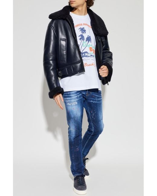 DSquared² White T-Shirt With Print for men