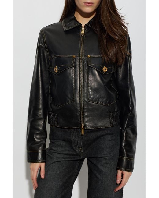 Versace Black Leather Jacket