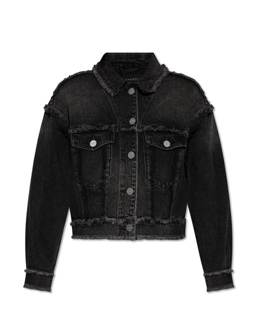 AllSaints Black Denim Jacket 'Claude'