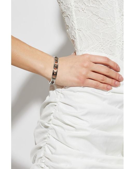 COACH Metallic Bracelet With Logo