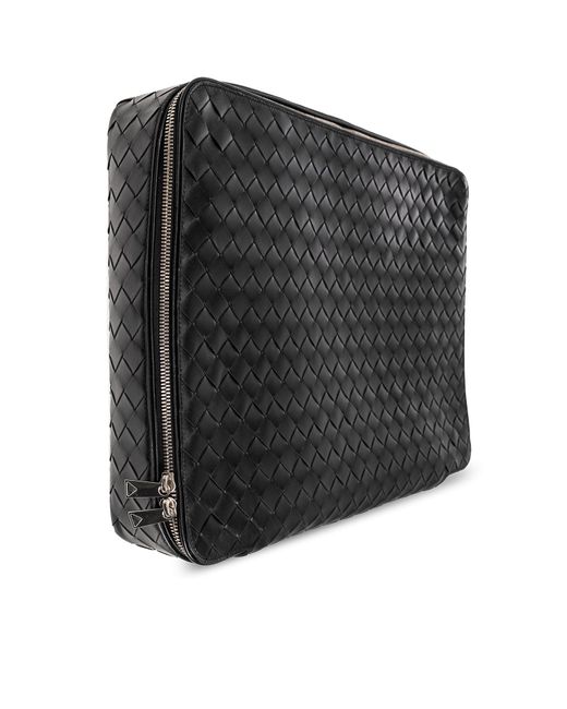 Bottega Veneta Black 'Intrecciato Medium' Travel Case for men
