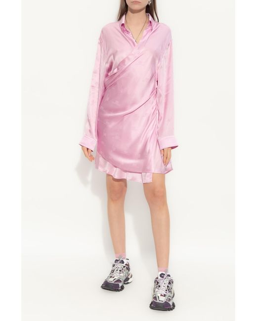 Balenciaga Pink Silk Dress