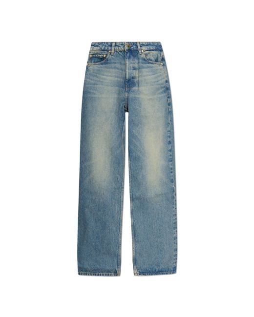 Ganni Blue Jeans With A 'Vintage' Effect