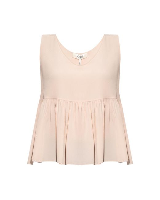 Chloé Pink Silk Top