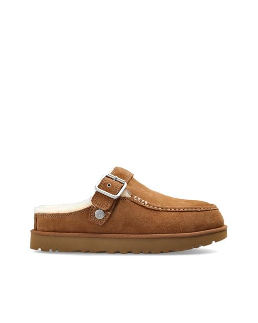Ugg Brown Suede Shoes 'Goldenstar Evelina Clog'