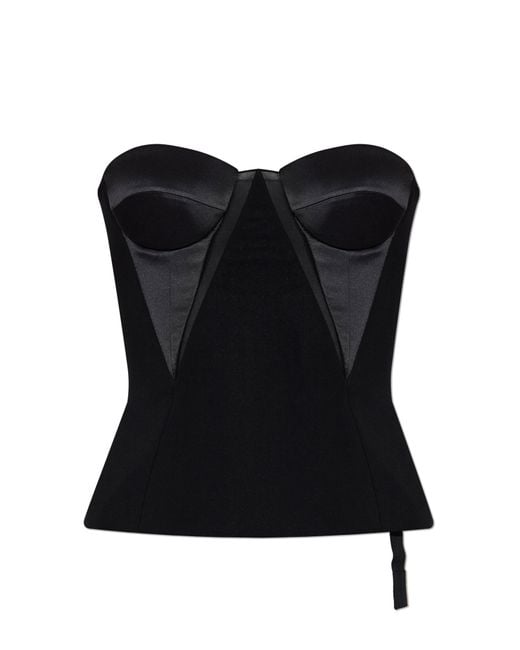 Versace Black Off-Shoulder Corset