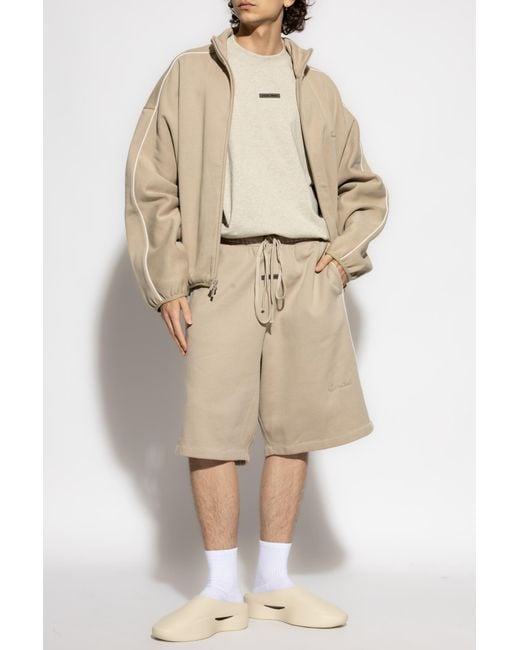 Fear Of God Natural Sweat Shorts With Side Stripes for men