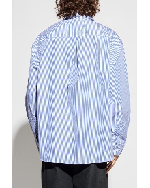 Rhude Gray Shirt With Striped Pattern for men