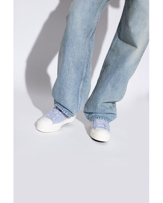 Converse 'sherpa Chuck Taylor Platform' Sneakers in Light Blue (Blue) | Lyst