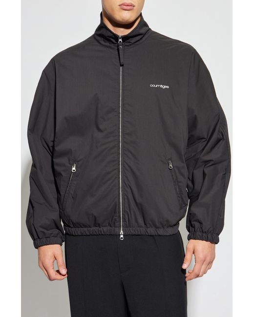 Courreges Black Jacket With Logo for men
