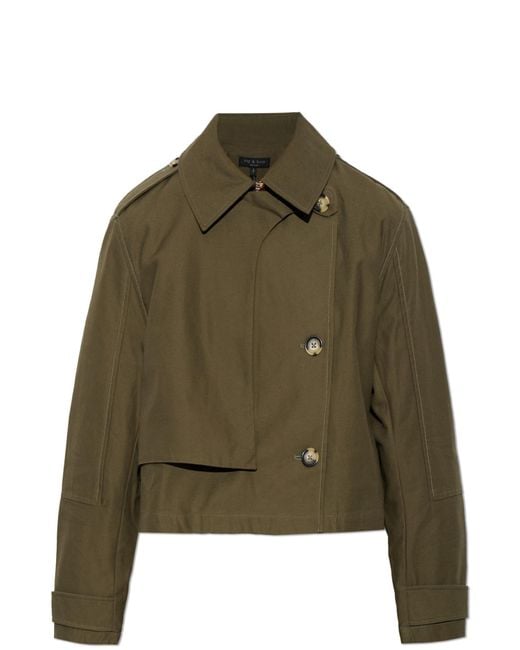Rag & Bone Green Short Trench Coat