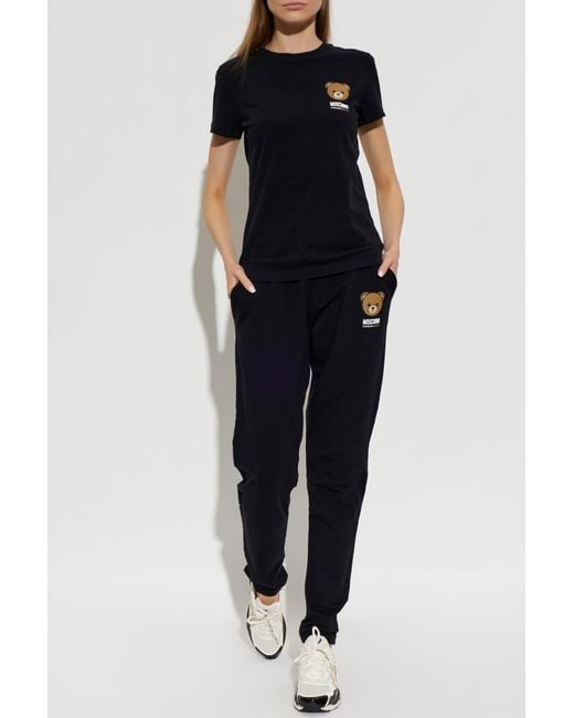 Moschino Black T-Shirt From The 'Active' Line