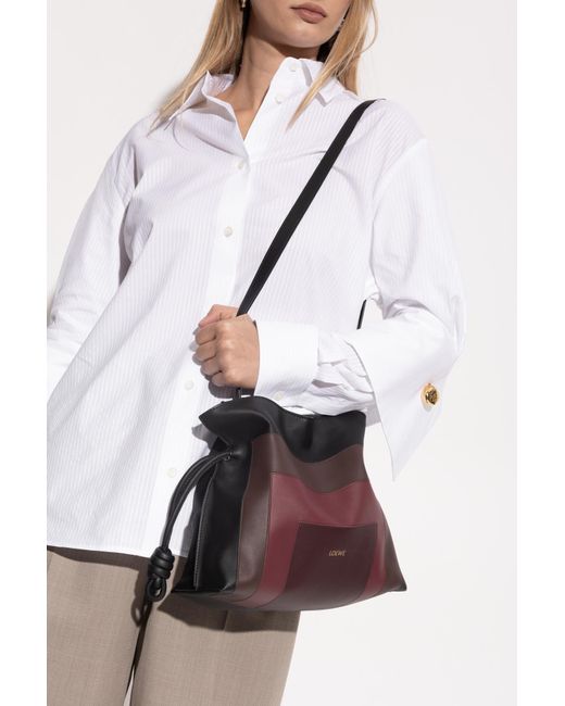 Loewe White Shoulder Bag "Flamenco"